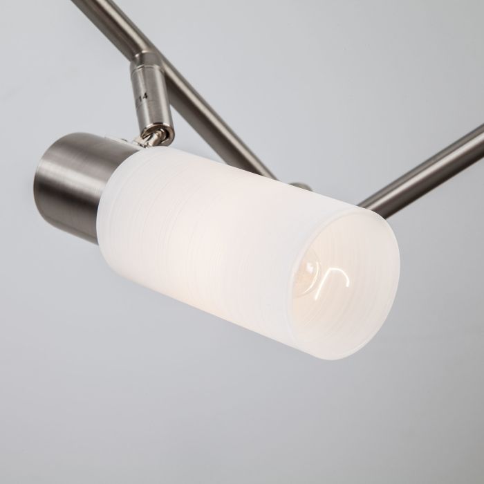 Ceiling lamp with glass plafonds 20043/6 satin-nickel