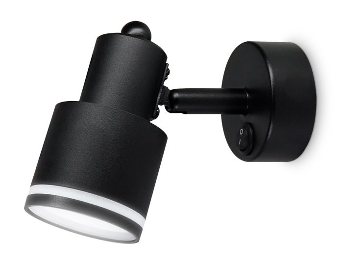 Overhead Swivel Spot with Switch TA1282 BK Black GU10 max 12W 100*55*132