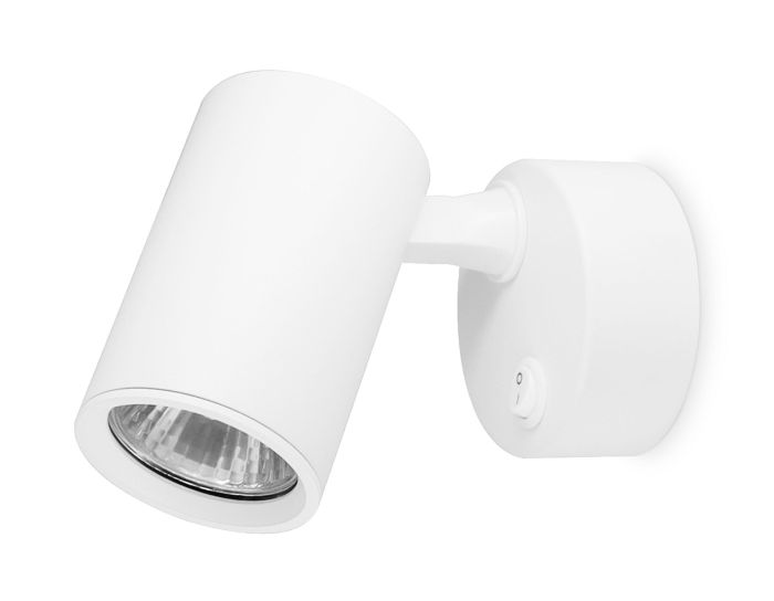 Surface-mounted rotary spotlight with switch TA1291 WH white GU10 max 12W 87*55*138