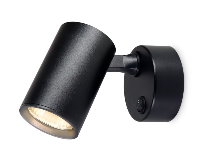 Surface mounted swivel spot with switch TA1292 BK black GU10 max 12W 87*55*138