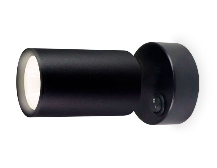 Surface mounted swivel spot with switch TA1292 BK black GU10 max 12W 87*55*138