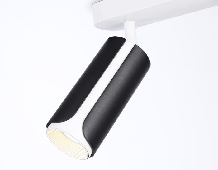 Wall and ceiling swivel spot with changeable lamp TN51598/2 BK/WH black/white GU10/2 260*60*195