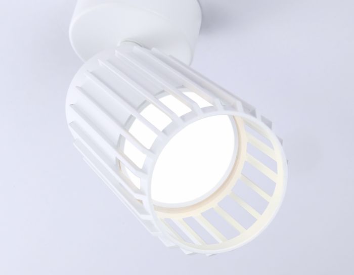 Surface mounted swivel spotlight with replacement lamp TN51677 WH white GU10 D60*120