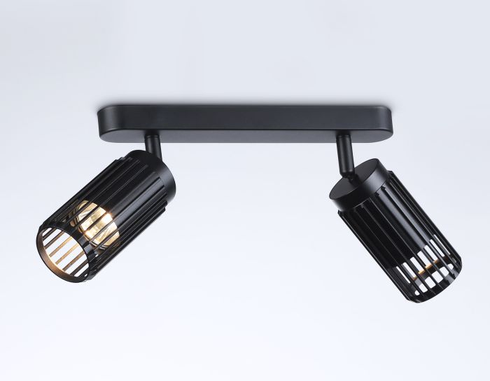 Wall and ceiling swivel spot light with replaceable lamp TN51685/2 BK black GU10/2 260*60*180