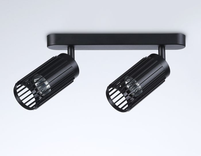 Wall and ceiling swivel spot light with replaceable lamp TN51685/2 BK black GU10/2 260*60*180