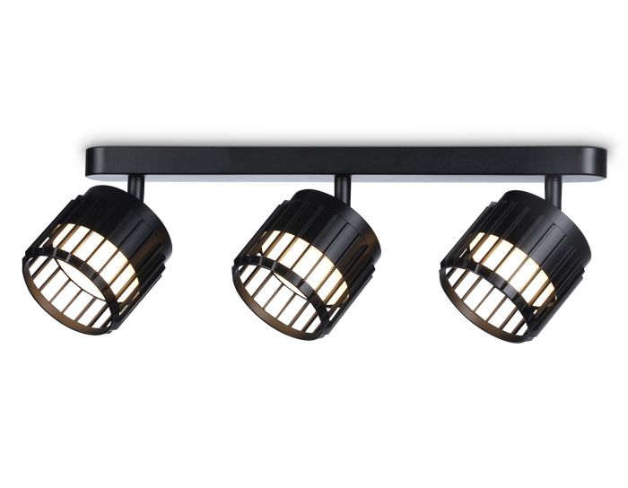 Wall and ceiling swivel spot with changeable lamp TN71168/3 BK black GX53/3 400*100*125