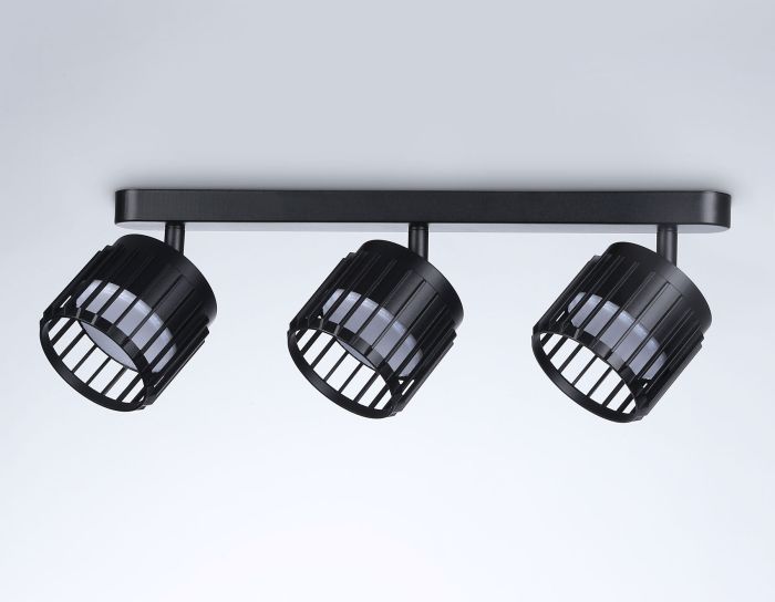 Wall and ceiling swivel spot with changeable lamp TN71168/3 BK black GX53/3 400*100*125