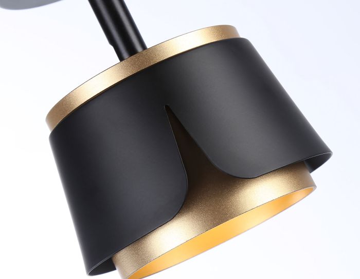 Overhead rotating spot with changeable lamp TN71227 BK/GD black/gold GX53 D100*147