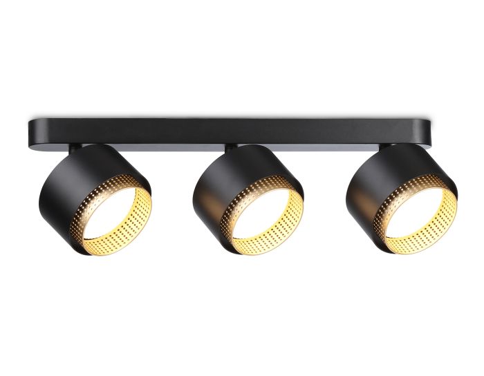 Overhead luminaire TN71295/3 BK/GD black/gold GX53/3 max 12W 400*95*137