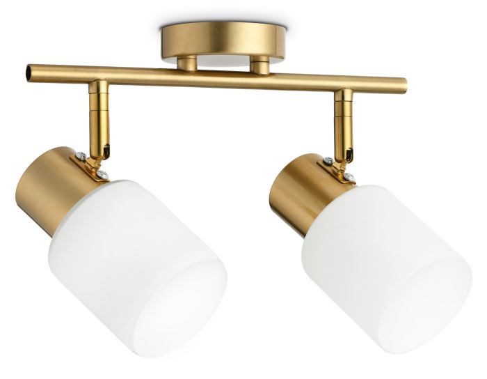 Wall and ceiling spot TR3969/2 BS/FR brass/white matte E27*2 max 40W 260*80*210