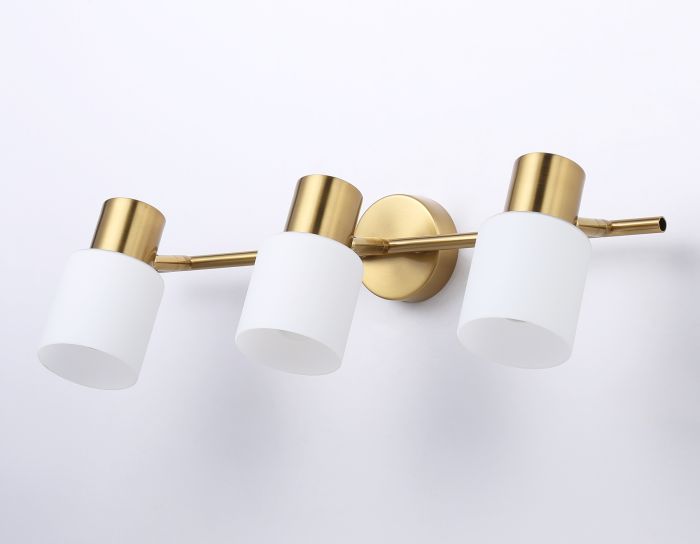 Wall and ceiling spot TR3972/3 BS/FR brass/white matte E27*3 max 40W 460*80*140