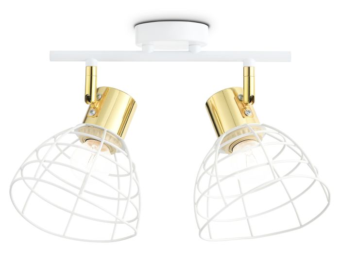 Loft style wall and ceiling spot TR8601/2 WH/GD white/gold E27*2 max 40W 260*154*230