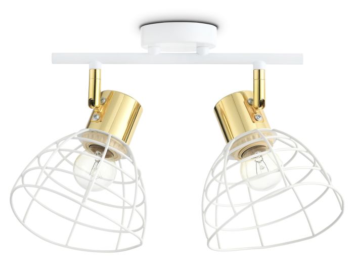 Loft style wall and ceiling spot TR8601/2 WH/GD white/gold E27*2 max 40W 260*154*230