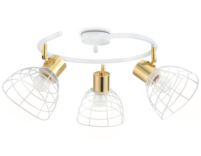 TR8605/3 WH/GD White/Gold E27*3 max 40W D325*230 loft style wall and ceiling spot TR8605/3 WH/GD