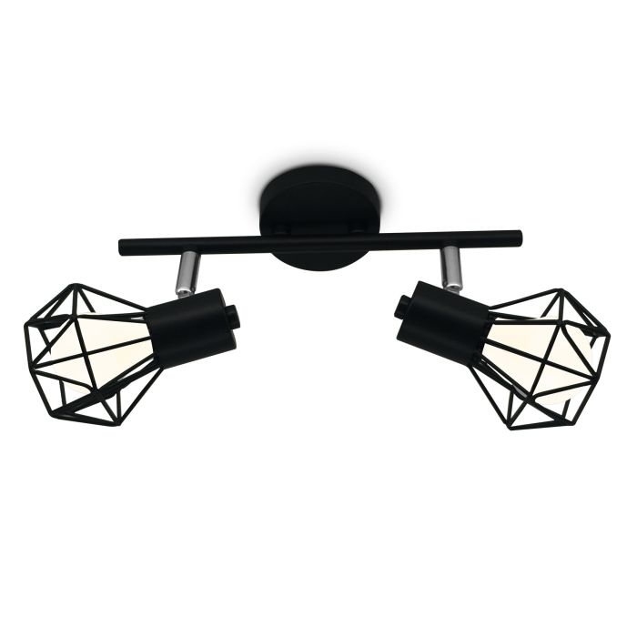 TR8621/2 BK/CH Black/Chrome E27*2 max 40W 260*91*175 loft style wall and ceiling spot light TR8621/2 BK/CH