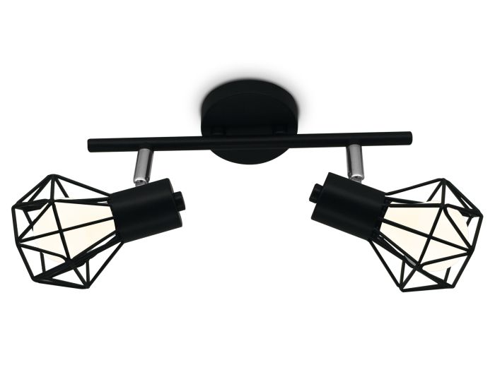 TR8621/2 BK/CH Black/Chrome E27*2 max 40W 260*91*175 loft style wall and ceiling spot light TR8621/2 BK/CH