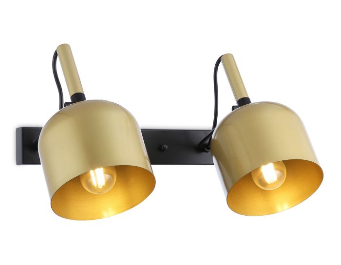 Wall and ceiling spot TR97106/2 GD/BK gold/black E27*2 max 40W D130*223*273