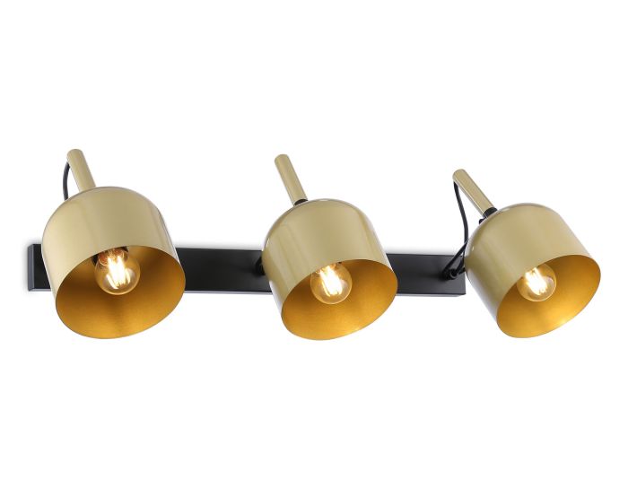 Wall and ceiling spot TR97109/3 GD/BK gold/black E27*3 max 40W D130*223*273*550