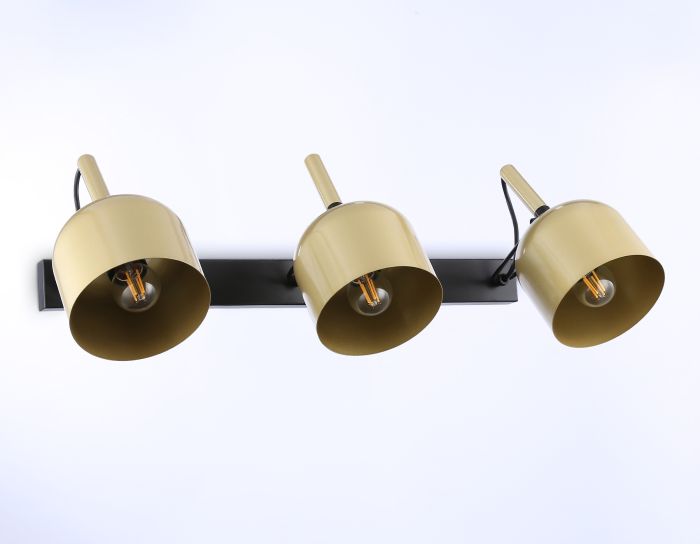 Wall and ceiling spot TR97109/3 GD/BK gold/black E27*3 max 40W D130*223*273*550